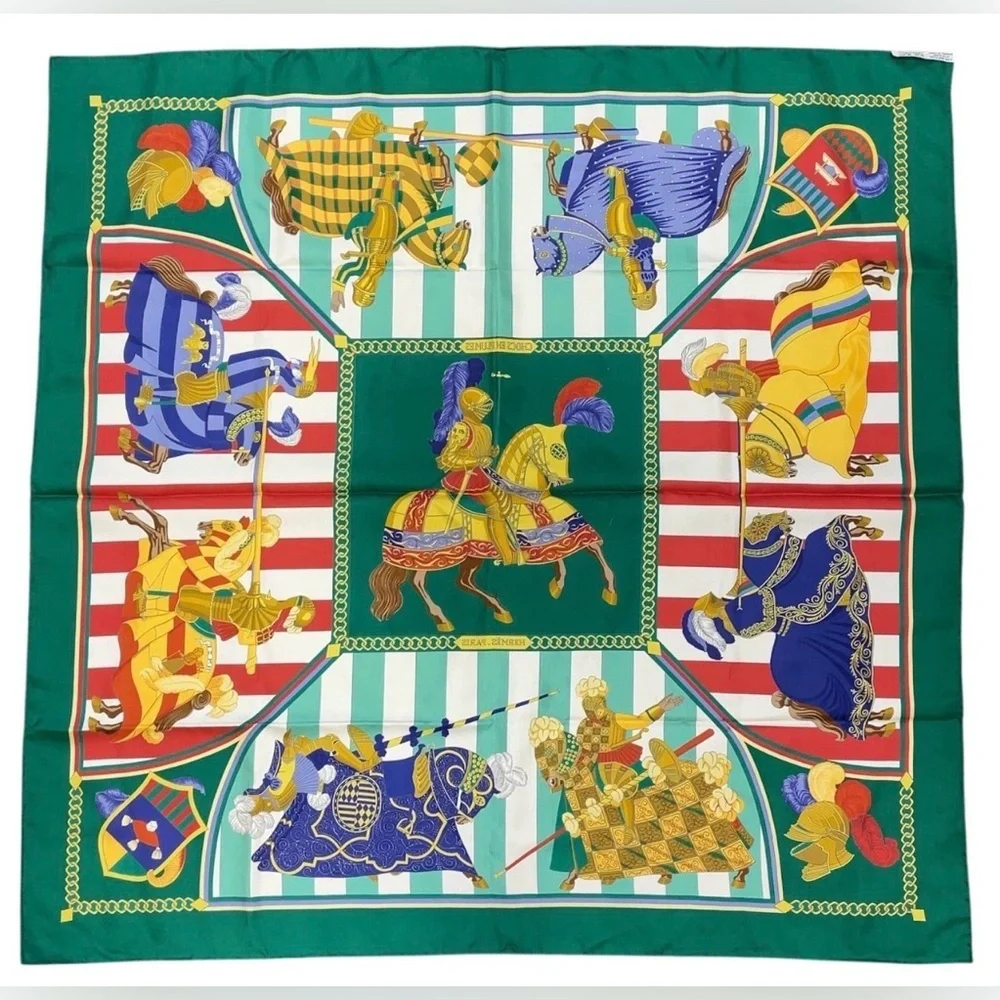 HERMES Vintage Rare Collectors Chic Carre 90” “Chocs en Plumes” 100% Silk Scarf